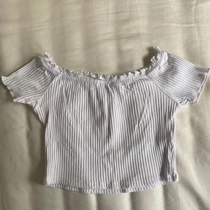 Cropped off the shoulder top